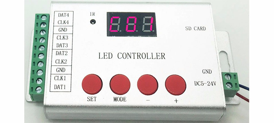 DC5-24V Programmable SD Card LED controller,Output 2048